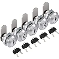 Kohree 5 pcs Cerradura para Buzón 16mm Cerradura Cilindro Con 10 Llaves- Cerradura para Taquilla- Cerradura para Cajón…